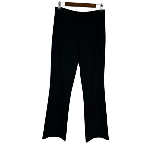 Susan Graver Pull On Full Length Flare Pant Small Black - Picture 1 of 6